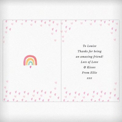 (image for) Personalised You Make The World Brighter Rainbow Card