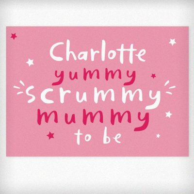 (image for) Personalised Yummy Scrummy Mummy To Be Card