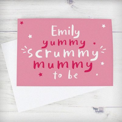 (image for) Personalised Yummy Scrummy Mummy To Be Card