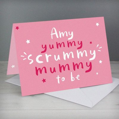 (image for) Personalised Yummy Scrummy Mummy To Be Card