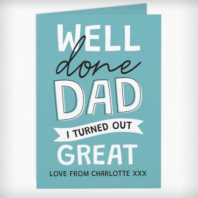 (image for) Personalised Well Done Dad... Card