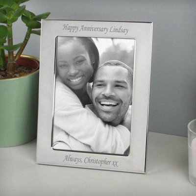 (image for) Personalised Silver Plated 5x7 Photo Frame