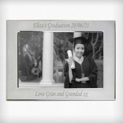 (image for) Personalised Silver Plated 5x7 Landscape Photo Frame