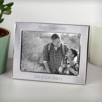 (image for) Personalised Silver Plated 5x7 Landscape Photo Frame