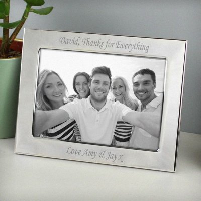 (image for) Personalised Silver Plated 5x7 Landscape Photo Frame