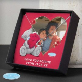 (image for) Personalised Me To You Valentines Photo Upload Sentiment Silver Tone Necklace and Box