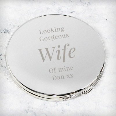 (image for) Personalised Free Text Compact Mirror