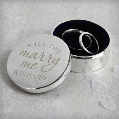 (image for) Personalised Will You Marry Me Ring Box