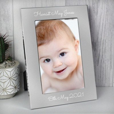 (image for) Personalised Free Text 7 x 5 Silver Photo Frame