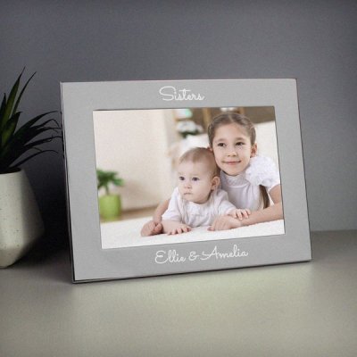 (image for) Personalised Free Text 5 x 7 Silver Photo Frame