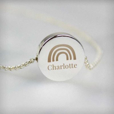 (image for) Personalised Rainbow Disc Necklace