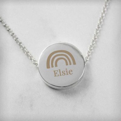 (image for) Personalised Rainbow Disc Necklace