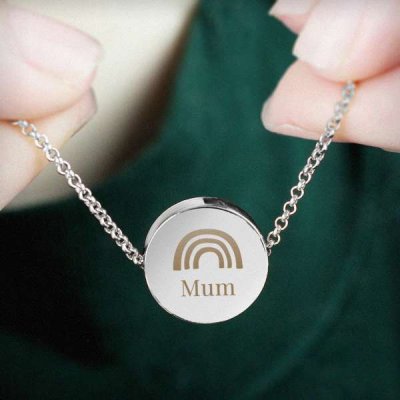 (image for) Personalised Rainbow Disc Necklace