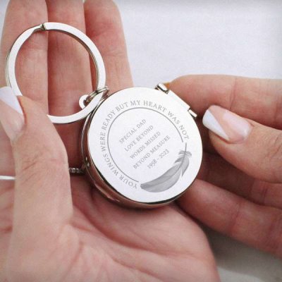 (image for) Personalised In Loving Memory Round Photo Keyring