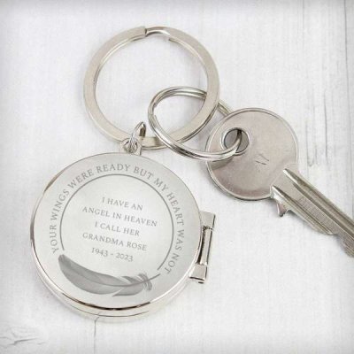 (image for) Personalised In Loving Memory Round Photo Keyring