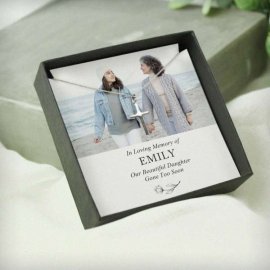 (image for) Personalised In Loving Memory Photo Upload Necklace and Box