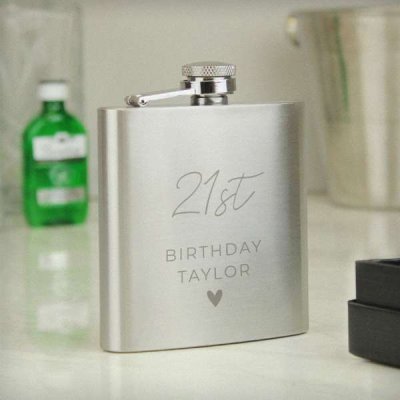 (image for) Personalised Free Text Wedding Party Hip Flask