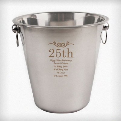 (image for) Personalised Number Frame Stainless Steel Ice Bucket