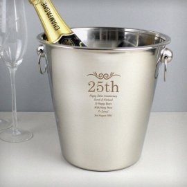 (image for) Personalised Number Frame Stainless Steel Ice Bucket