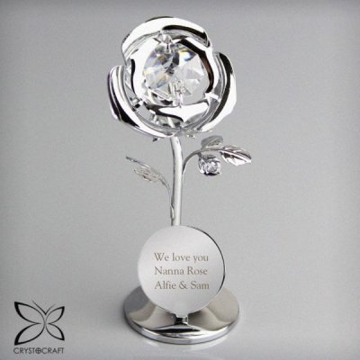 (image for) Personalised Crystocraft Rose Ornament