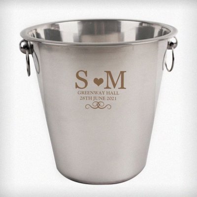 (image for) Personalised Monogram Stainless Steel Ice Bucket