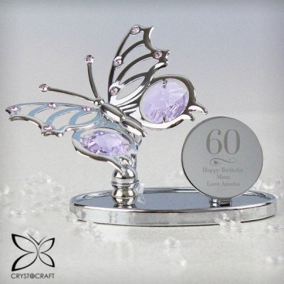 (image for) Personalised Swirls & Hearts Birthday Crystocraft Butterfly