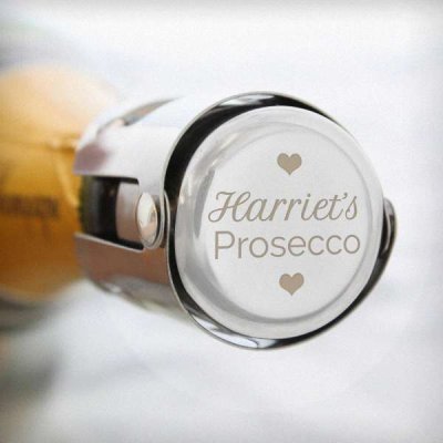 (image for) Personalised Heart Motif Prosecco Bottle Stopper