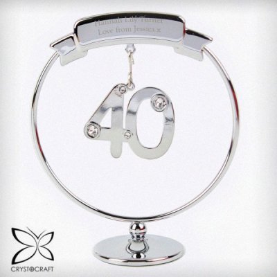 (image for) Personalised Crystocraft 40th Celebration Ornament