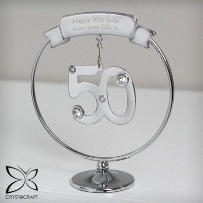 (image for) Personalised Crystocraft 50th Celebration Ornament