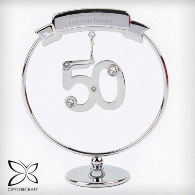 (image for) Personalised Crystocraft 50th Celebration Ornament