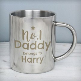 (image for) Personalised No.1 Daddy Stainless Steel Mug