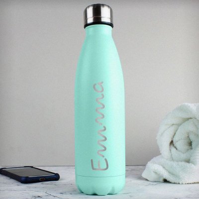 (image for) Personalised Name Only Island Mint Green Metal Insulated Drinks Bottle