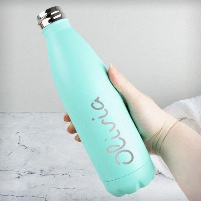 (image for) Personalised Name Only Island Mint Green Metal Insulated Drinks Bottle