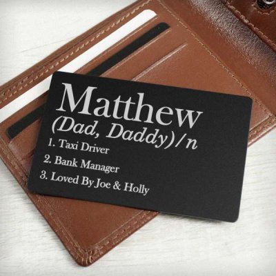 (image for) Personalised Definition Black Wallet Card