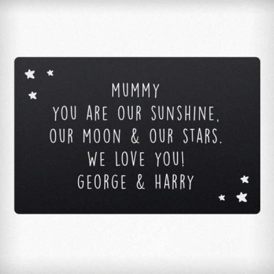 (image for) Personalised Star Black Wallet Card