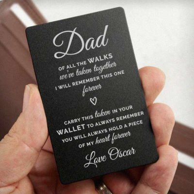 (image for) Personalised Of All The Walks Black Wallet Card