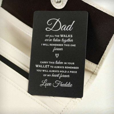 (image for) Personalised Of All The Walks Black Wallet Card