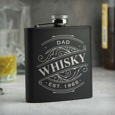 (image for) Personalised Spirit Black Hip Flask