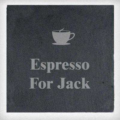 (image for) Personalised Hot Drink Motif Single Slate Coaster