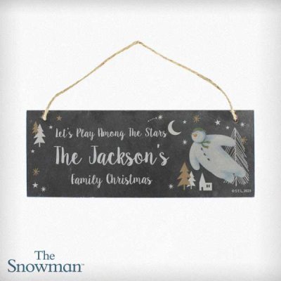 (image for) Personalised The Snowman Magical Adventure Hanging Slate Plaque