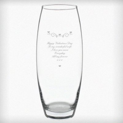 (image for) Personalised Hearts & Swirls Bullet Vase