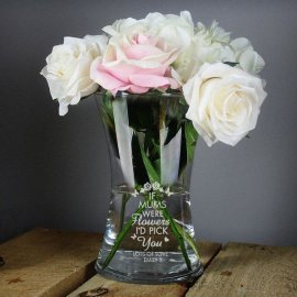 (image for) Personalised I'd Pick You Glass Vase