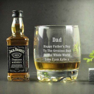 (image for) Personalised Tumbler and Whiskey Miniature Set