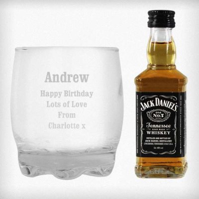 (image for) Personalised Tumbler and Whiskey Miniature Set