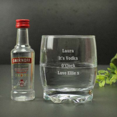 (image for) Personalised Tumbler and Smirnoff Vodka Miniature Set