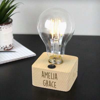 (image for) Personalised Free Text LED Bulb Table Lamp