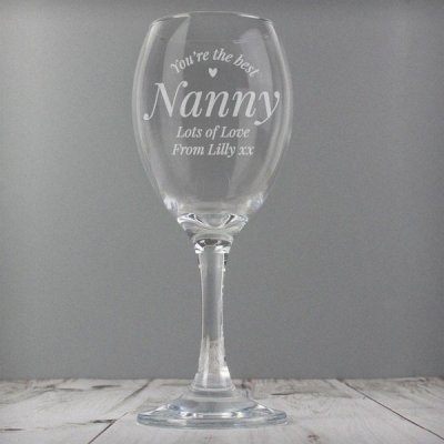 (image for) Personalised You Are The Best Wine Glass