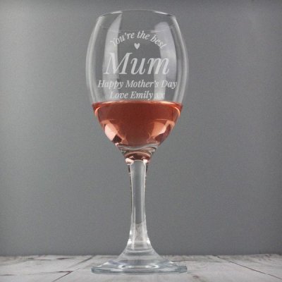 (image for) Personalised You Are The Best Wine Glass