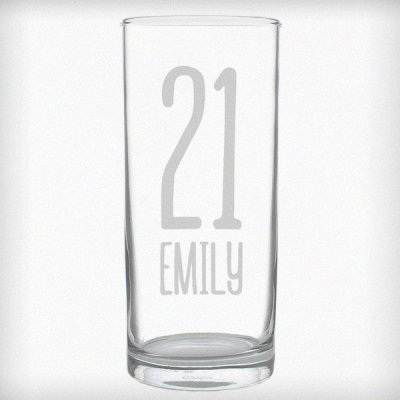 (image for) Personalised Big Age Hi Ball Glass