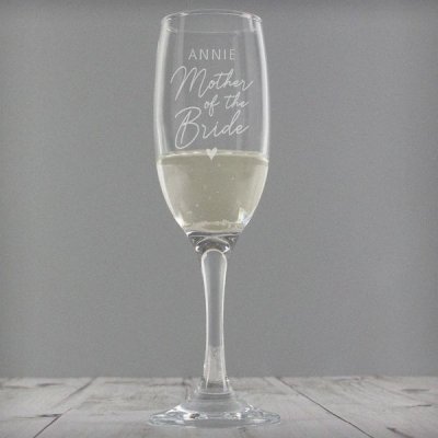 (image for) Personalised Mother of the Bride Flute Glass